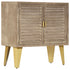 Rustika Rowe -  Sideboard 80x35x80 cm Solid Mango Wood and Cast Iron